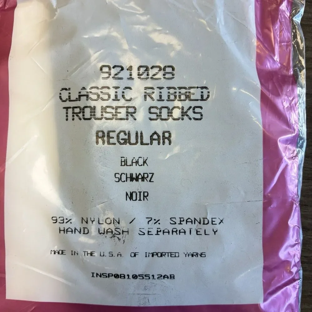 VTG Silkies The Most Beautiful Legs Classic Ribbed Trouser Socks Black NEW
